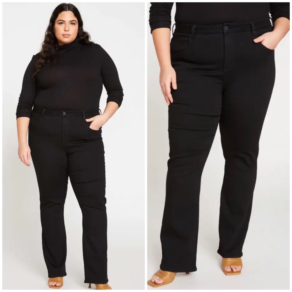 Universal Standard Marne Bootcut Jeans 32 Inch In Black
